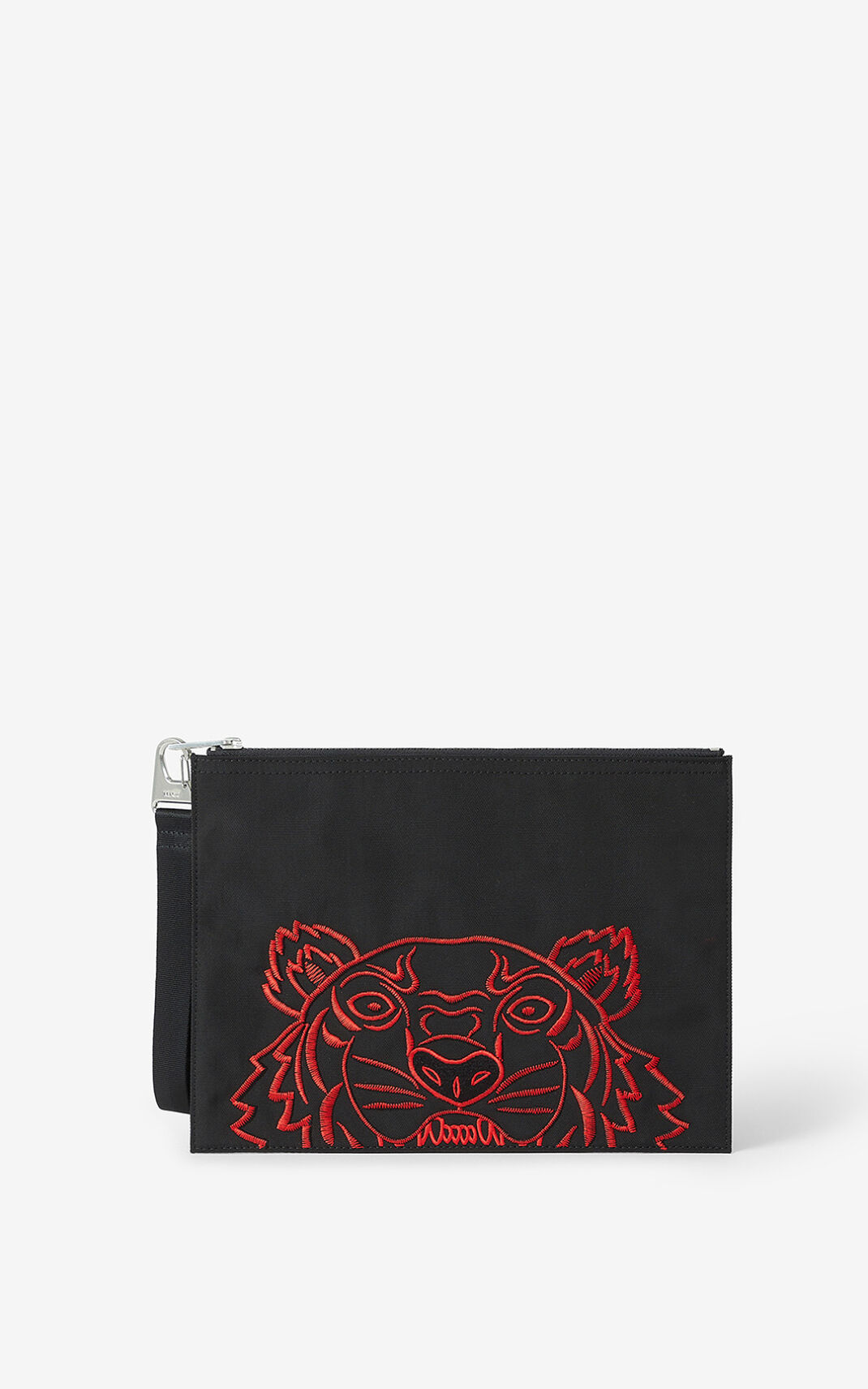 Kenzo Kampus Tiger large Clutch Hombre Negras | 0345962-EI